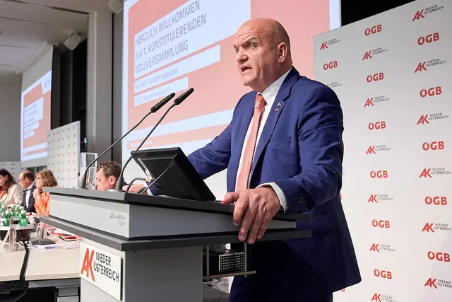 Arbeiterkammer Niederösterreich-Präsident und ÖGB NÖ-Vorsitzender Markus Wieser. | Foto: photonews.at/Georges Schneider