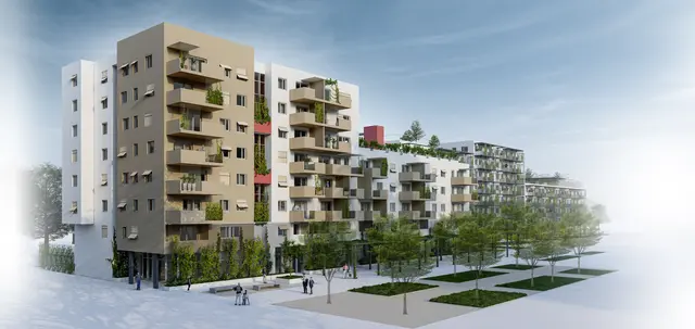 So soll der neue Gemeindebau aussehen. (Visualisierung) | Foto: Dipl. Ing. Johann Szebeni 3D Visualisierung &amp; Fotografie