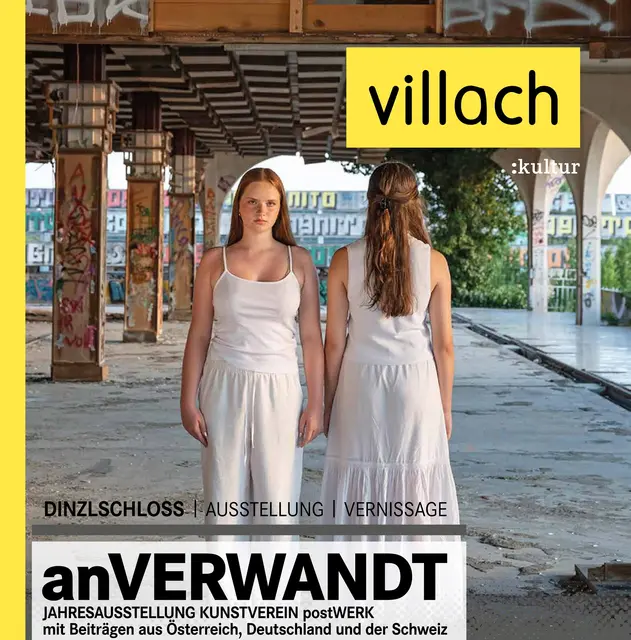 Plakat "anVERWANDT" postWERK (Detail), Werkabbildung von Violetta Wakolbinger | Foto: Stadt Villach Kultur