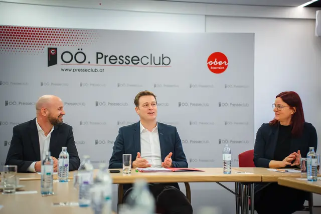 Severin Mayr, Stefan Kaineder, Ursula Roschger. | Foto: Grüne OÖ