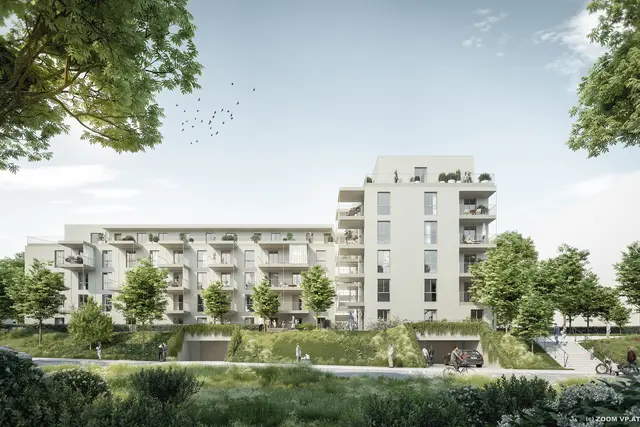 In der Ichgasse 38 soll ein neuer Gemeindebau mit insgesamt 102 Wohnungen entstehen. Nun wurde mit dem Bau begonnen.  | Foto: Zoomvp_Capp