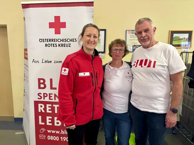 Sabine Kohlbauer, Dagmar und Peter Starek - das Organisationsteam der Blutspendeaktion in Kühnring.