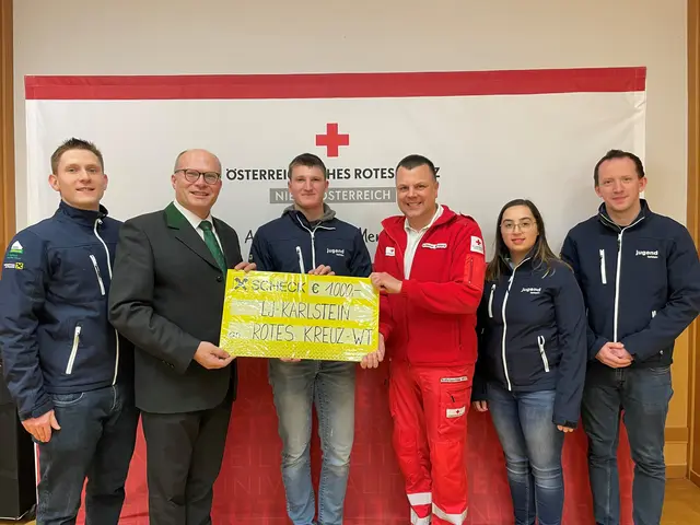 Bei der Spendenübergabe | Foto: Rotes Kreuz Waidhofen/Thaya