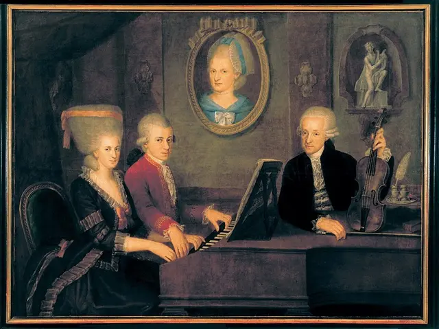 Gemälde der Familie Mozart nach dem Tod der Mutter | Foto: Wolfgang Lienbacher ISM