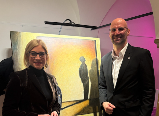 Sandra Lassnig mit Robert Schratt bei der Vinossage | Foto: ÖVPClub