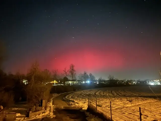 Der Schärdinger Klaus Angerer staunte nicht schlecht, als er die Polarlichter entdeckte.. | Foto: Klaus Angerer