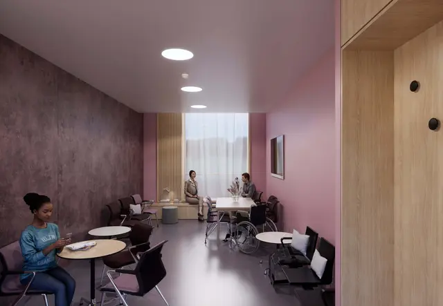 So sollen die neuen Aufenthaltsräume aussehen. (Visualisierung) | Foto: ARGE INA / Nickl & Partner Architekten