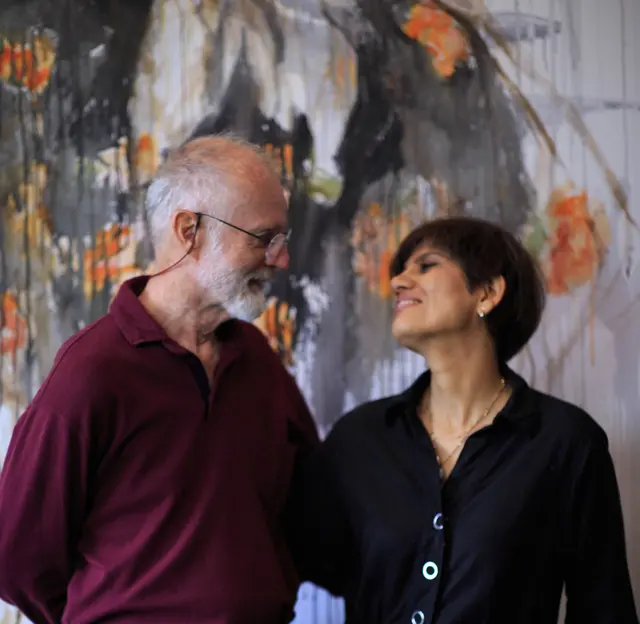 Der leidenschaftliche Bergsteiger und Oman-Experte mit seiner Frau, der Künstlerin und Bergsteigerin Marjan Habibian. | Foto: Klaus Walter