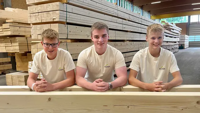 Vergangenen September begrüßte die Buchner GmbH wieder drei neue Lehrlinge: (v.l.) Leon Huber, Fabian Etzelsdorfer und Lukas Holzer. | Foto: Buchner
