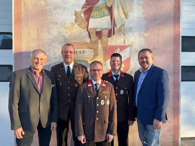 FF Niederabsdorf wählte. Kommandant bleibt Strasser Josef. Stellvertreter wurde Maierhofer Martin. Verwalter bleibt Friedrich Hermann. | Foto: FF Niederabsdorf