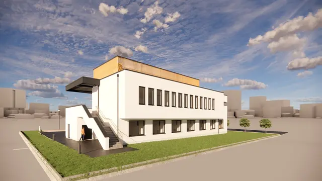 Ein zweigeschossiges Gebäude entsteht neben dem neuen Stadtquartier in Voitsberg. | Foto: WKO Voitsberg