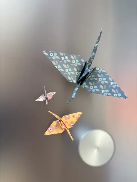 Kleine und große Kraniche werden an Patienten verschenkt. | Foto: MeinBezirk