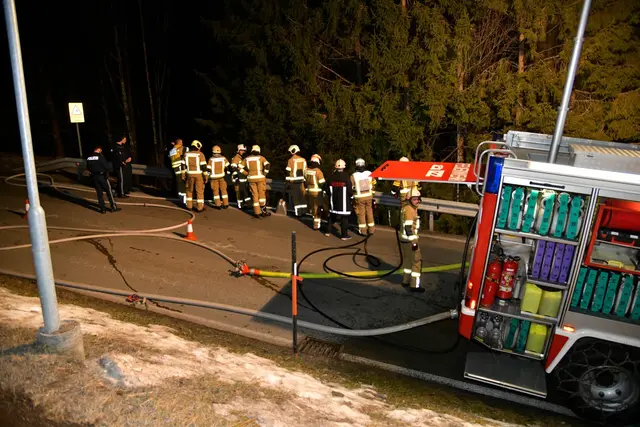 In diesem Waldstück unterhalb der L301 standen Wurzelstöcke, Laub und Äste in Brand. | Foto: ZOOM.TIROL