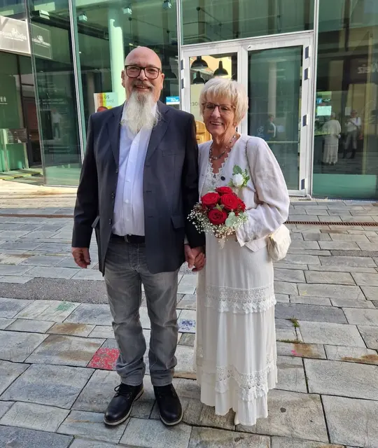 Alfred und Josefa Rosa Fasching gaben sich am Faschingsbeginn um 11.11 Uhr das Ja-Wort. | Foto: Josef und Rosa Fasching