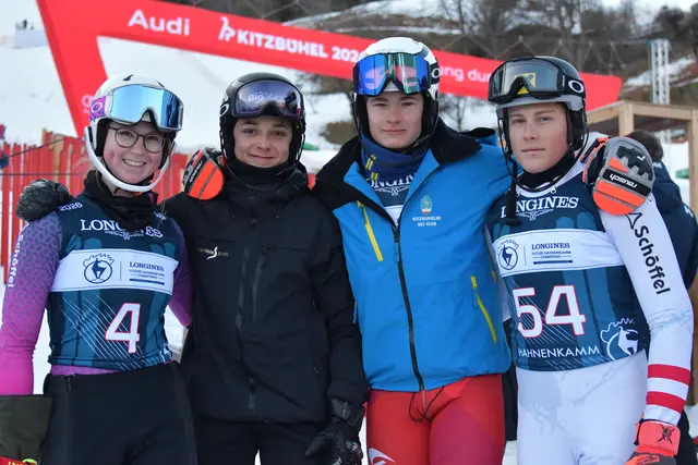 4 Startern des KSC für Austria bzw Liechtenstein, v. l.: Anna Rass, Marius Friedl, Paul Meyer, Maximilian Huber. | Foto: Georg Hechl