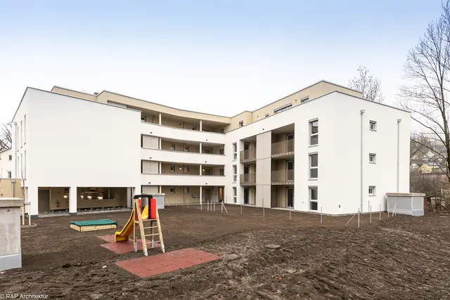 Der erste Bauabschnitt des Wohnprojekts in der Bleckmanngasse ist fertiggestellt.
 | Foto: Brucker Wohnbau