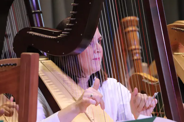 Chor und Harfe erklingen in der Pfarrkirche Hitzendorf. | Foto: Edith Ertl