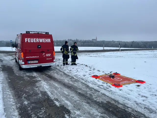Der Drohnen-Startplatz | Foto: FF Waidhofen/Thaya
