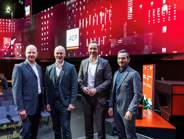 Claus Zeppelzauer (GF Haus der Digitalisierung), Wolfgang Burda (GF ACP), Lukas Reutterer (GF Haus der Digitalisierung), Edwin Klinglhuber (GF ACP). | Foto: Tobias Jungmeier
