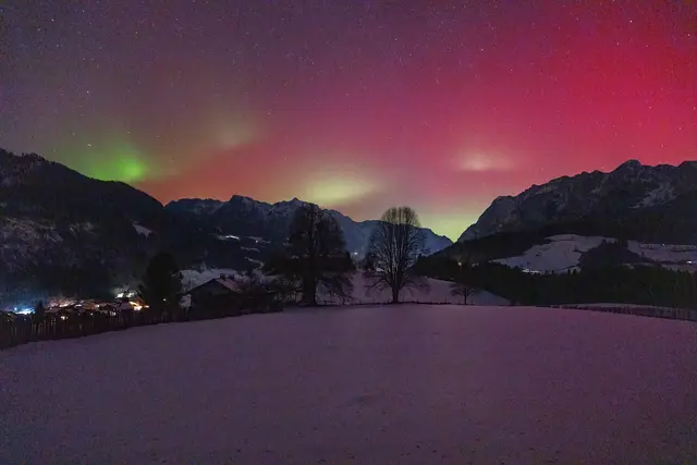 Über den Pongau leuchtete der Himmel. 