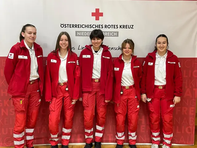Julia Weiss, Marie Reiter, Mira Appel, Emilia Kohlhofer &amp; Lara Armberger | Foto: Rotes Kreuz Waidhofen/Thaya