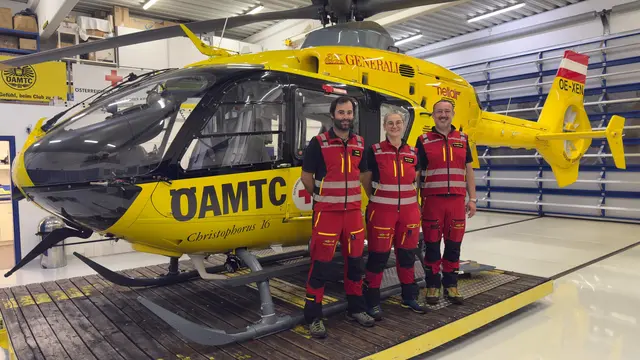 Die Notfallcrew des in Oberwart stationierten ÖAMTC-Rettungshubschraubers hatte im abgelaufenen Jahr 2025 jede Menge zu tun. | Foto: Polzer