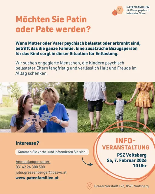 Info-Veranstaltung: 07.02.2026 im PSZ Voitsberg