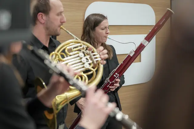Ein Ensemble der Landesmusikschule Andorf sorgte für die musikalische Umrahmung des Abends. | Foto: Sparkasse OÖ/Christoph Hatheuer