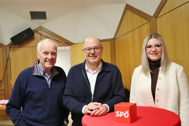 LAbg. a.D. Johann Reicher, mit Josef Harb/Vorsitzender der steirischen ÖGK, und LAbg. Chiara Glawogger. | Foto: Edith Ertl