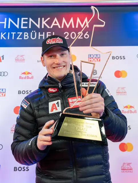 Dritter im Super-G: Stefan Babinsky. | Foto: Expa/Groder