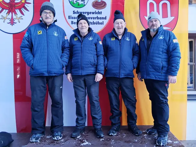 9. EV Fieberbrunn II; Heinz Huber, Christian Erhart, Michael Hochfilzer, Ronny Hain. | Foto: Andi Aberger