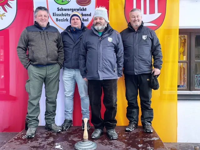 Die "inoffiziellen Weltmeister" Bezirksmeister 2026 ESV Erpfendorf I Josef Lechner, Wolfgang Loidl, Georg Lechner und Stefan Ehleben. | Foto: Andi Aberger