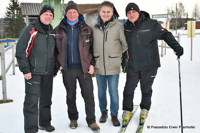 Ohne diese Herrn geht gar nichts: Klaus Gramer, Walter Wieser, Werner Siegl und Manfred Dreiling