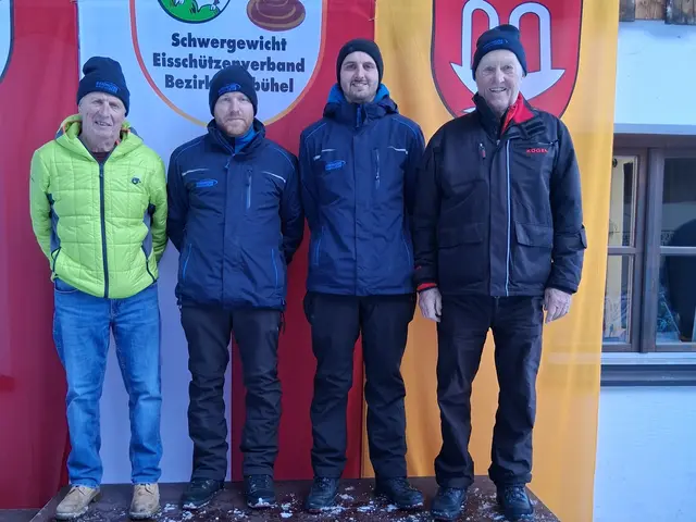 10. EC Brixen II; Reinhard Astl, Toni Zass, Markus Strasser und Josef Fuchs. | Foto: Andi Aberger