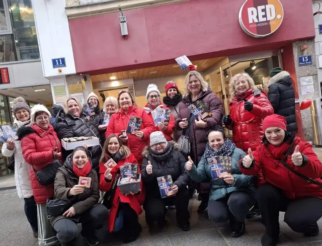 SPÖ Frauen Niederösterreich drücken für Matthias Stadler die Daumen. | Foto: SPÖ Frauen NÖ