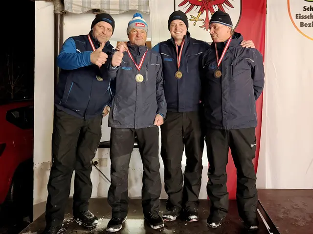 Vizemeister 2026; EC Brixen I; Rupert Strasser, Hans Gartner, Lukas Schipflinger und Andreas Kofler. | Foto: Andi Aberger