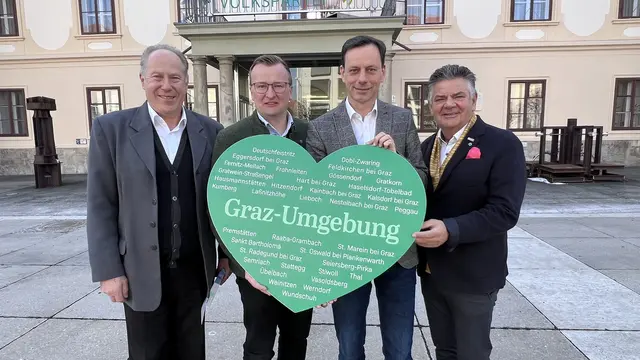 Gaben Jahresausblick: ÖAAB Obmann Peter Kirchengast, LAbg. Johannes Wieser, ÖVP-Bezirksparteiobmann NR Ernst Gödl und WB-Obmann Michael Hohl (v.l.) | Foto: STVP