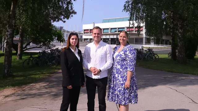 Das neu konstituierte ÖH-Vorsitzteam setzt sich aus Victoria Pucher, Olha Tarnopolska und Ferdinand Raunegger zusammen. | Foto: ÖH