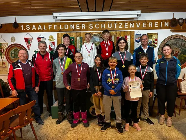 Alle Medaillengewinner. | Foto: Salzburger Sportschützenverband