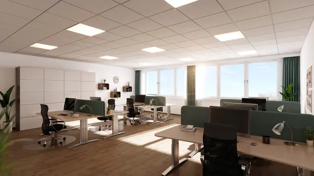 Die modernen Büros sind bereits ab 38 Quadratmeter verfügbar und individuell gestaltbar. | Foto: AHW Immo GmbH