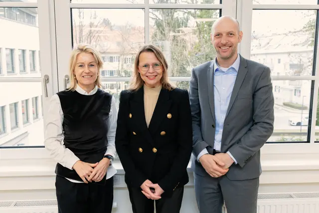 Das Führungstrio der Pädagogischen Hochschulen: Regine Mathis, Beatrix Karl, Nikolaus Janovsky (v. l.). | Foto: Rauter/PH Steiermark