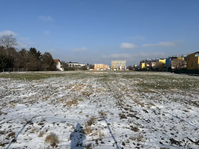 Im Quartier "Am Rain" sollen neue Wohnungen und ein Kindergarten entstehen. Die Fertigstellung des Projekts "Quartier am Rain – Baufeld Süd" ist für 2027 geplant. | Foto: Matthias Pandrea/MeinBezirk