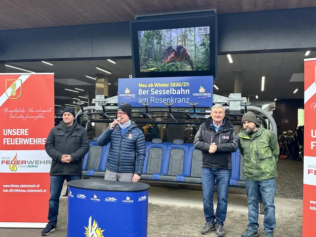Am Kreischberg wurden die steirischen Florianis begrüßt. | Foto: BR STÖCKL Walter und ABI Stefan BACHER