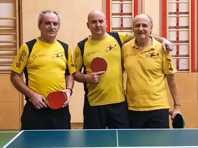 Walter Seper, Samir Duric und Markus Bettini. | Foto: Union Horn - Sektion Tischtennis