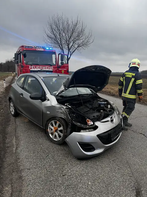 Die Feuerwehr Lassee musste zu einem Unfall ausrücken. | Foto: FF Lassee
