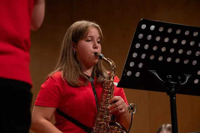 Valentina Scherrer am Saxophon. | Foto: ÖVP Bezirk Rohrbach