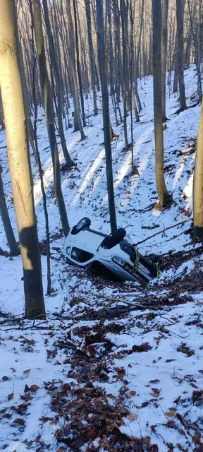 Einsatz für die FF Pressbaum: der Jäger kam mit seinem Auto von der Fahrbahn ab | Foto: FF Pressbaum