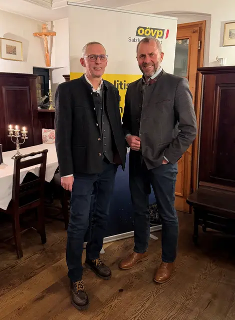 Helmut Pammer und LAbg. Bgm. Rudolf Raffelsberger. | Foto: OÖVP Salzkammergut