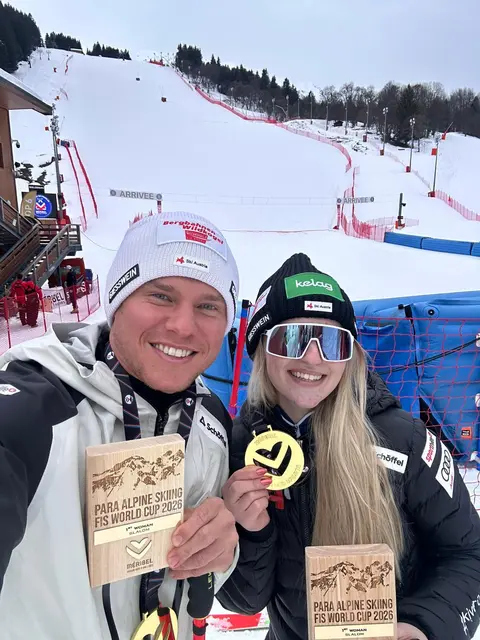 Stolze Sieger - Elina Stary mit Guide Stefan Winter | Foto: Privat