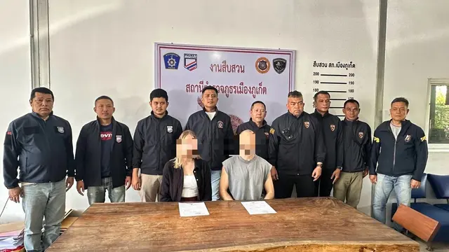 Eine Deutsche und ein Österreicher sind wegen des Verdachts des Diebstahls von Flip-Flops in Thailand festgenommen worden. | Foto: Phuket Police
